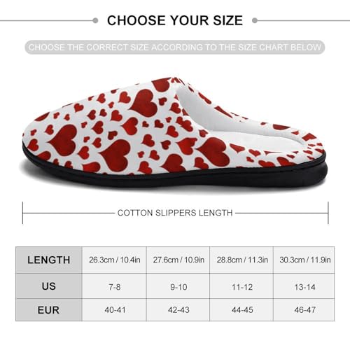 Custom Photo & Text Slippers Heart Slippers Valentine's Day Gifts for Husband Durable Rubber Sole Mens Shoes Funny Slippers Customizable Images House Shoes for Men Anti-Slip Slippers Indoor