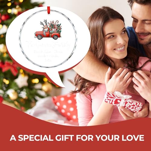 Personalized Family Christmas Tree Ornament 2024, Family Names Christmas 2024, Customized Family Ornament with Names, Memorial Family Our 1st Christmas Ornament Keepsake Gifts for Family Tree Decor