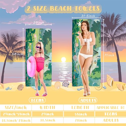 Kidrex Personalized Beach Towels for Kids Adults Custom Pool Towel with Name Quick-Drying Bath Towel Customized Gifts for Travel Swimming (Navy Blue)