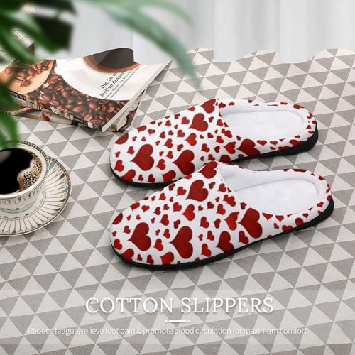 Custom Photo & Text Slippers Heart Slippers Valentine's Day Gifts for Husband Durable Rubber Sole Mens Shoes Funny Slippers Customizable Images House Shoes for Men Anti-Slip Slippers Indoor
