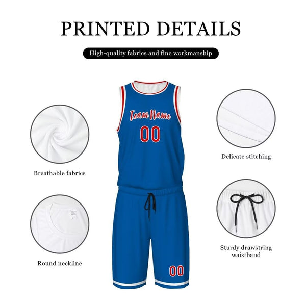 Custom Basketball Jersey with Sports Shorts Add Team Name Number Personalized Men Athletic Basketball Uniforms Set