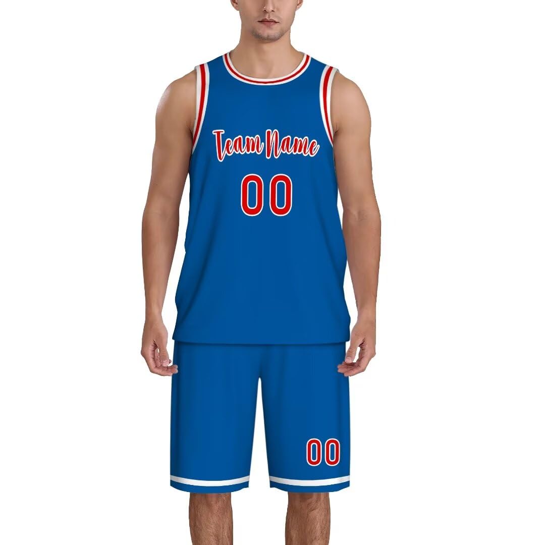 Custom Basketball Jersey with Sports Shorts Add Team Name Number Personalized Men Athletic Basketball Uniforms Set