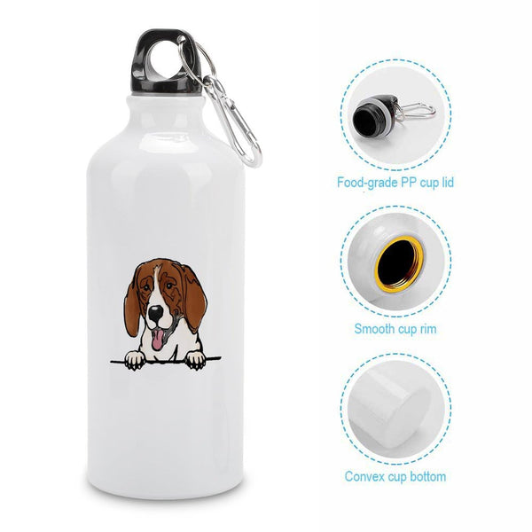 Kidrex Custom Travel Bottles 20 OZ Dog Lovers Reusable Water Bottles Treeing Walker Coonhound Car Cracking Dog Water Jug Leak Proof Hiking Survival Accessories