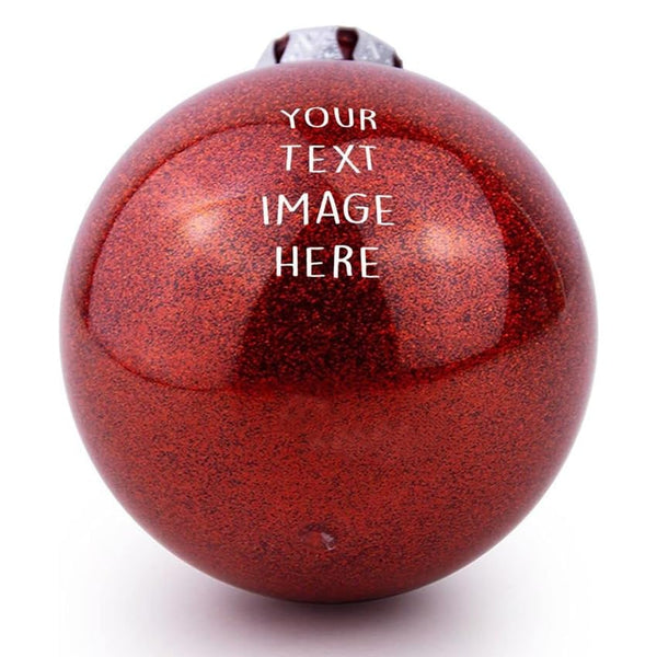 Personalized Christmas Ornaments - Custom Picture & Text Ornaments for Christmas 2024, Baby's 1st Christmas Ornament with Picture for Xmas Tree Custom Gifts for Family, Mom, Dad, Friend (Ball)