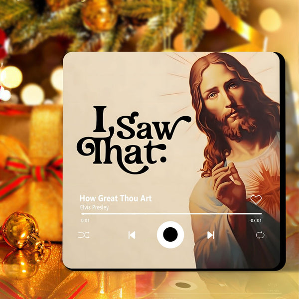 Music Fridge Magnets Funny Jesus I Saw That Fridge Magnet Plays Song Christian Music Refrigerator Magnets Birthday Gifts for Home Office