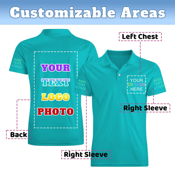 Custom Polo Shirts for Men Women Design Your Own Logo Customize Golf Shirt Gifts Workwear Personalized Business Shirts Short Sleeve, S-5XL
