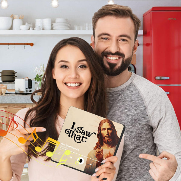 Music Fridge Magnets Funny Jesus I Saw That Fridge Magnet Plays Song Christian Music Refrigerator Magnets Birthday Gifts for Home Office