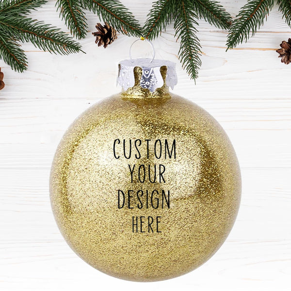 Personalized Christmas Ornaments - Custom Picture & Text Ornaments for Christmas 2024, Baby's 1st Christmas Ornament with Picture for Xmas Tree Custom Gifts for Family, Mom, Dad, Friend (Ball)