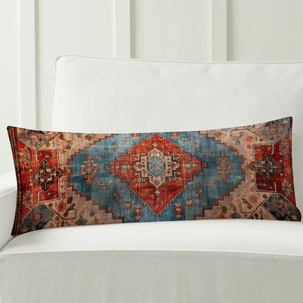 Oriental Turkish Persian Body Throw Pillow Covers Abstract Ikat Persian Geometric Print Long Body Pillow Case Cushion Cover Standard Custom Pillowcase for Men Women Home Decorative Bedroom Living Room
