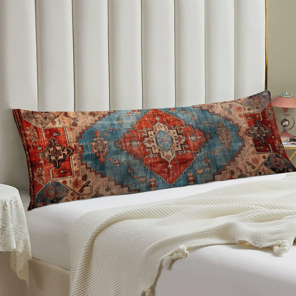 Oriental Turkish Persian Body Throw Pillow Covers Abstract Ikat Persian Geometric Print Long Body Pillow Case Cushion Cover Standard Custom Pillowcase for Men Women Home Decorative Bedroom Living Room
