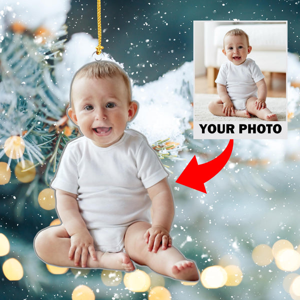 Personalized Photo Dog Christmas Ornaments 2024, Custom Funny Photo Cat Christmas Tree Gifts for Pets, Dog Cat Funny Christmas Ornament, Acrylic Dog Ornaments, Xmas Ornaments for Christmas Tree
