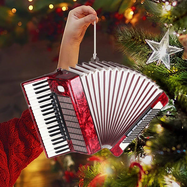 Personalized Accordion Christmas Ornament with Name, Customized Accordion Christmas Ornament Keepsake, Accordion Lover Gift, Musician Ornament Gift, Accordion Teacher Present, Musical Instrument Xmas