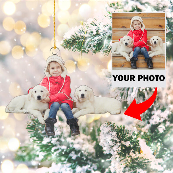 Personalized Photo Dog Christmas Ornaments 2024, Custom Funny Photo Cat Christmas Tree Gifts for Pets, Dog Cat Funny Christmas Ornament, Acrylic Dog Ornaments, Xmas Ornaments for Christmas Tree