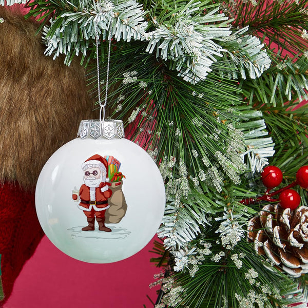 Personalized Christmas Ornaments - Custom Picture & Text Ornaments for Christmas 2024, Baby's 1st Christmas Ornament with Picture for Xmas Tree Custom Gifts for Family, Mom, Dad, Friend (Ball)
