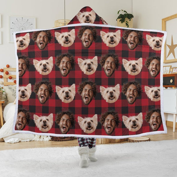 Haneni Wearable Blanket Hoodie Custom Gift - Blanket for Women Men Adult Kids Christmas Gifts for Mom, Comfy Hoodies Flannel Cozy Sherpa Fleece Warm Blanket Funny Birthday Coolest Gifts for Girlfriend