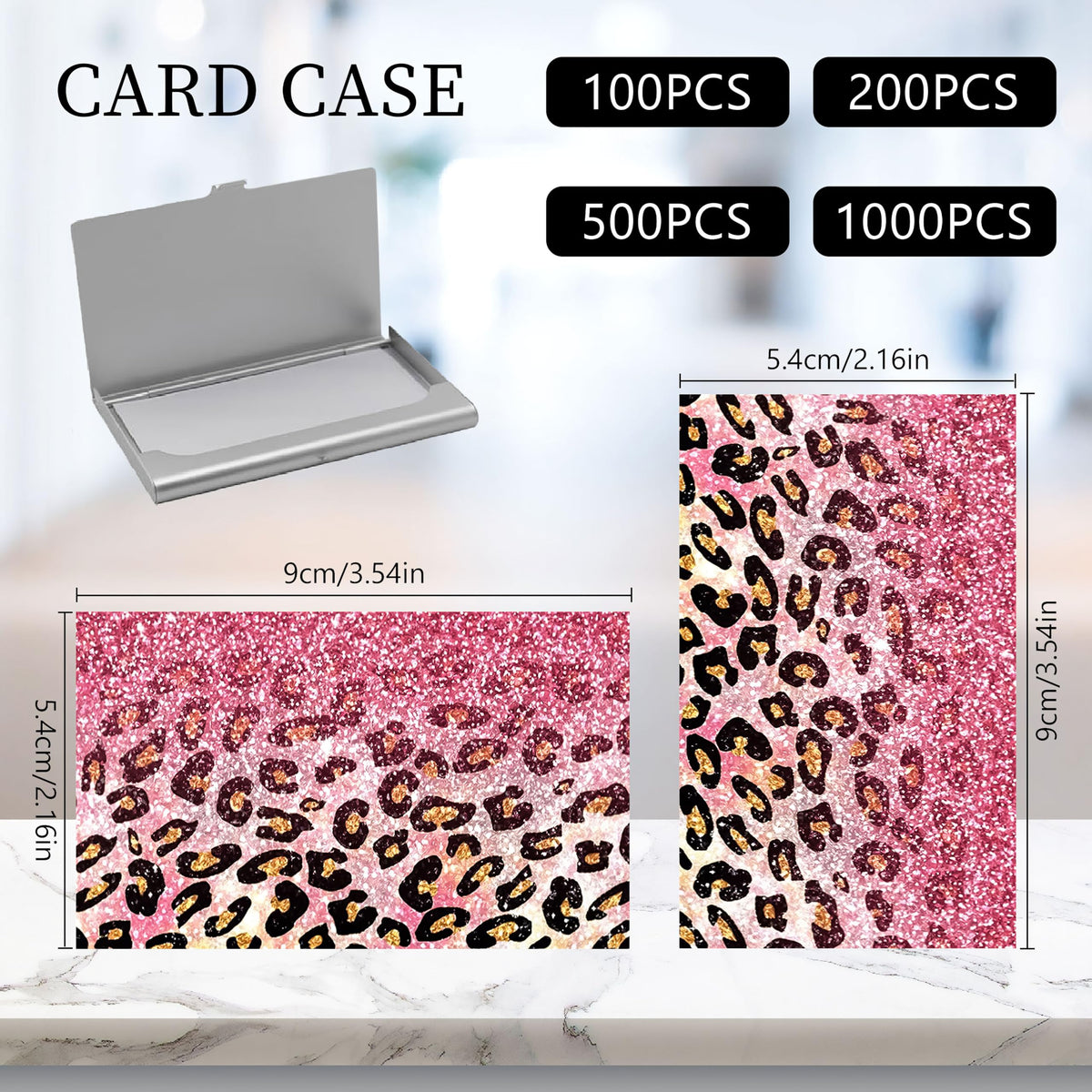 Kidrex Custom Business Card Personalized with Logo 1000 500 200 100 Customized Business Cards Double-Sided Waterproof Customizable with Photo for Small Business 3.5"" x 2""