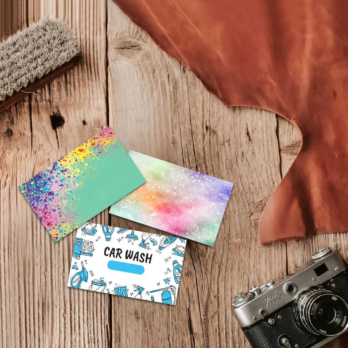 Kidrex Custom Business Card Personalized with Logo 1000 500 200 100 Customized Business Cards Double-Sided Waterproof Customizable with Photo for Small Business 3.5"" x 2""