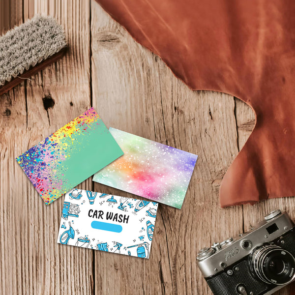 Kidrex Custom Business Card Personalized with Logo 1000 500 200 100 Customized Business Cards Double-Sided Waterproof Customizable with Photo for Small Business 3.5"" x 2""